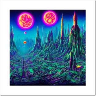 Sky Mysterious Astral City Posters and Art